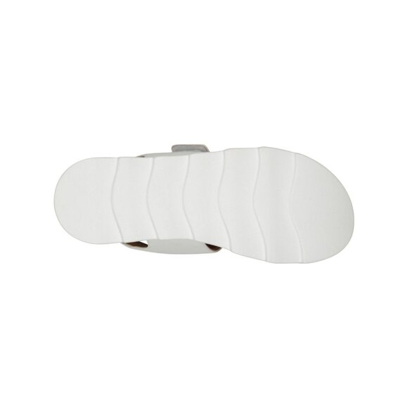 GC SHOES Vosa White Double Band Velcro Platform Sandals - Picture 3 of 3